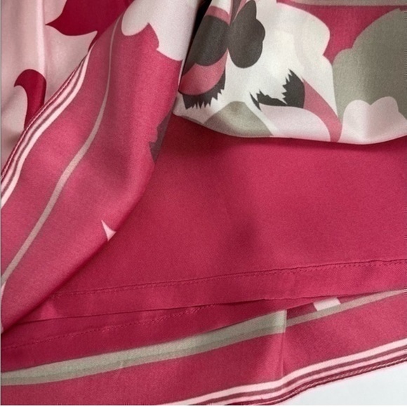 NWT Elie Tahari 100% Silk ‘Prato’ Pleated Striped Floral Print Mini Skirt Size 4 - Picture 4 of 11